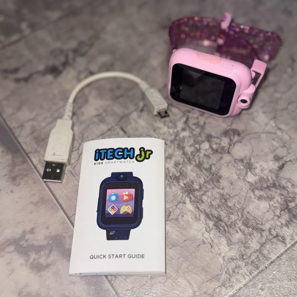 iTech Jr Kids Smartwatch Pink Touchscreen Camera Games Activity Tracker Charger
